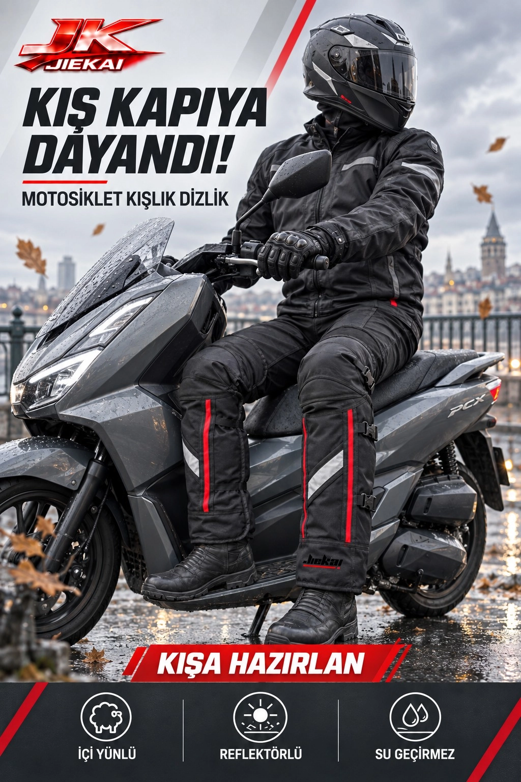 MOTOSİKLET KIŞLIK YÜNLÜ DİZLİK