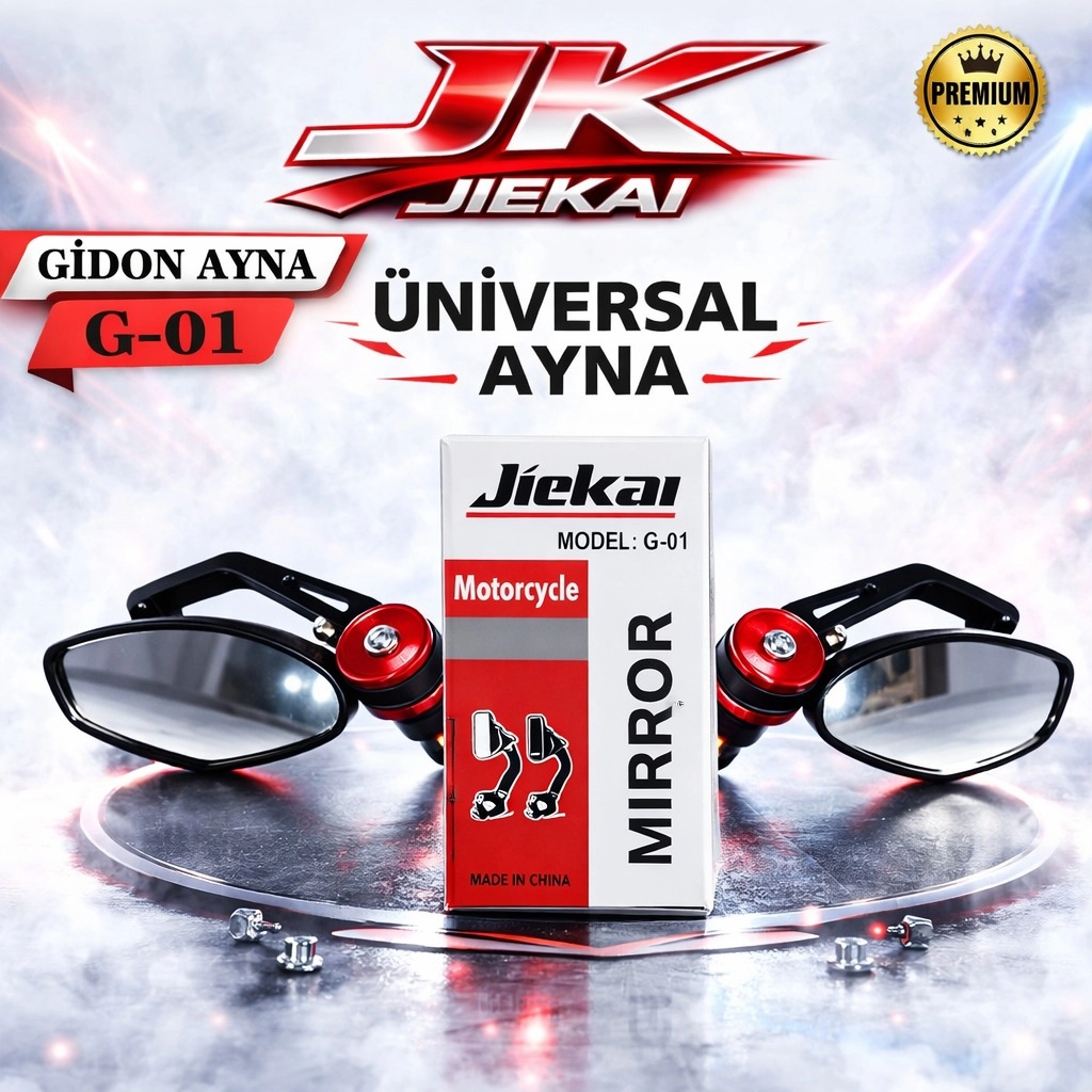 JİEKAİ ÜNİVERSAL GİDON AYNASI KIRMIZI 